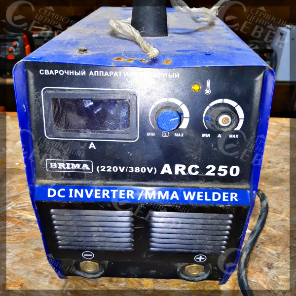 brima-arc-250-perednyaya-panel-regulyatory-toka Ремонт BRIMA ARC-250 — включается, но не зажигает дугу